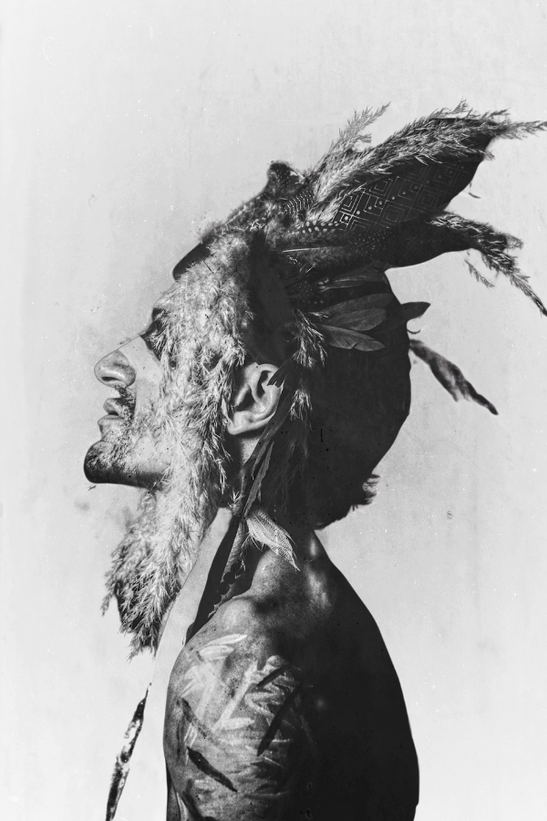 Man in Headdress Profile